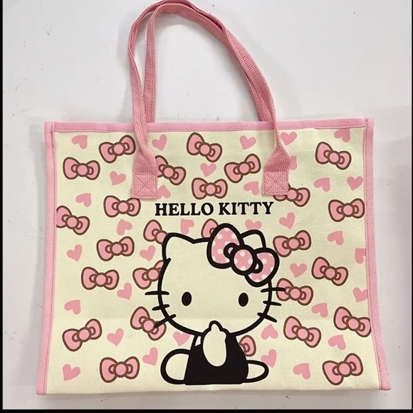 Hello Kitty Handbags - Hello Kitty Pink and Cream Tote Bag